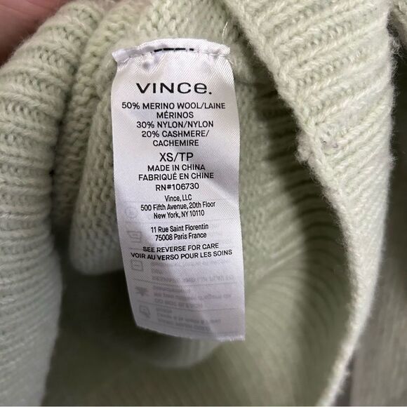 Vince Marled Funned Womens Cashmere Crochet Pullover Sweater XS - Picture 6 of 6